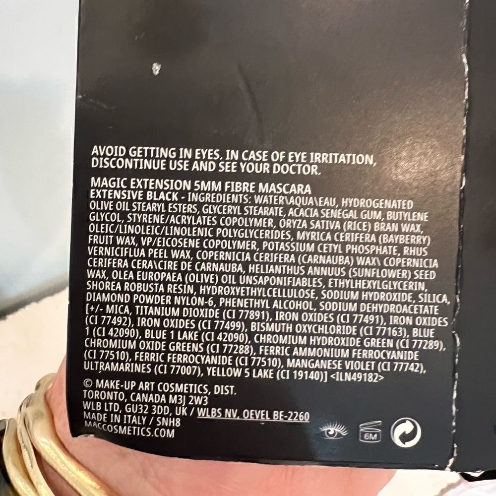 MAC Magic Extension Mascara 5mm Fibre Mascara brand new in box- full size - Picture 12 of 12